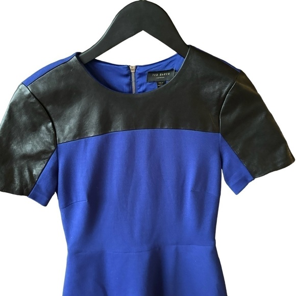 COPY - Ted Baker London dress blue with lather details size XS/S it is stretchy… - Picture 4 of 8